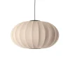 Made By Hand - Pendel - Knit-Wit 76 Oval Pendant LED - Sand Stone