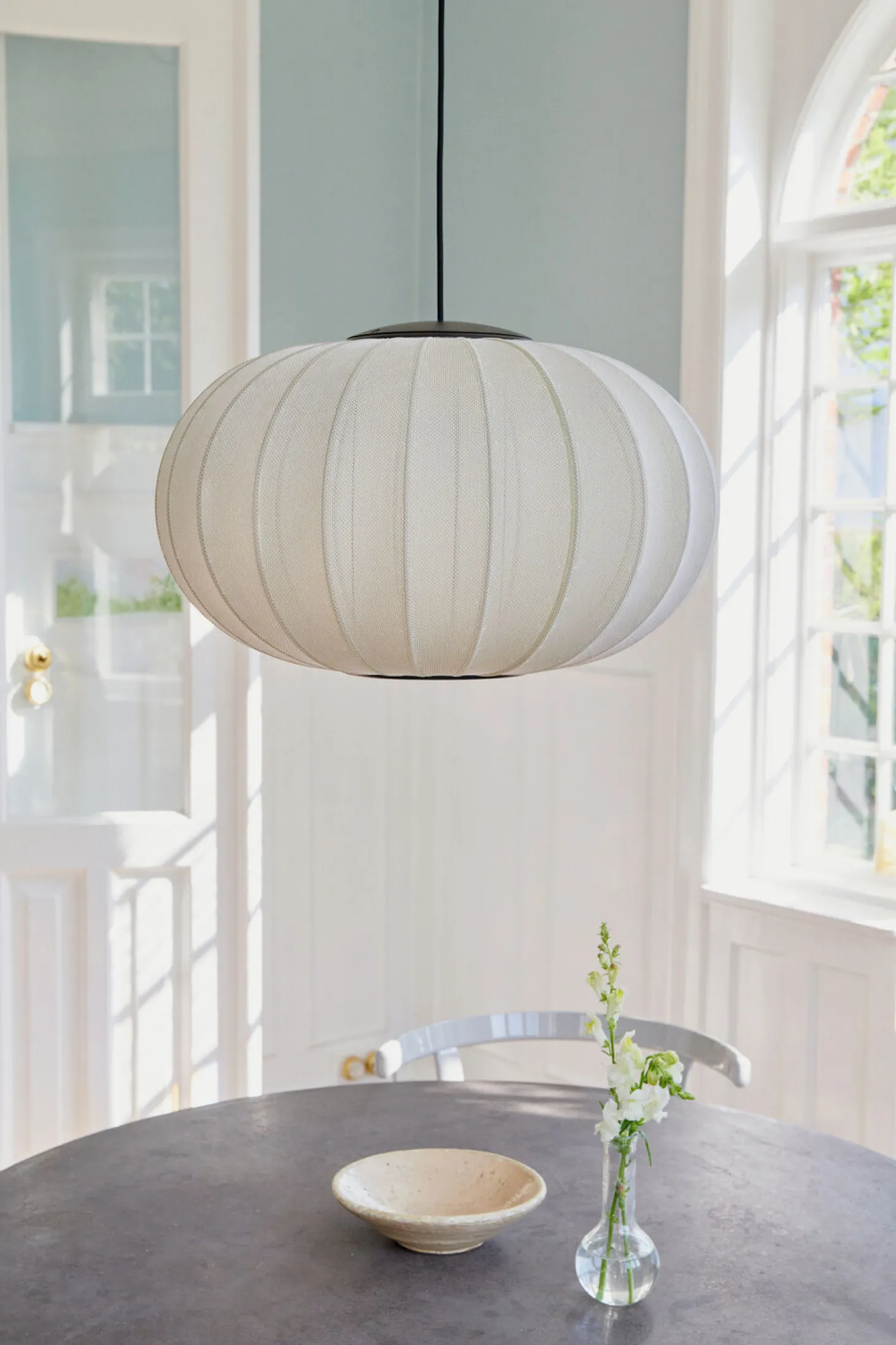 Made By Hand - Pendel - Knit-Wit 57 Oval Pendant LED - Pearl White