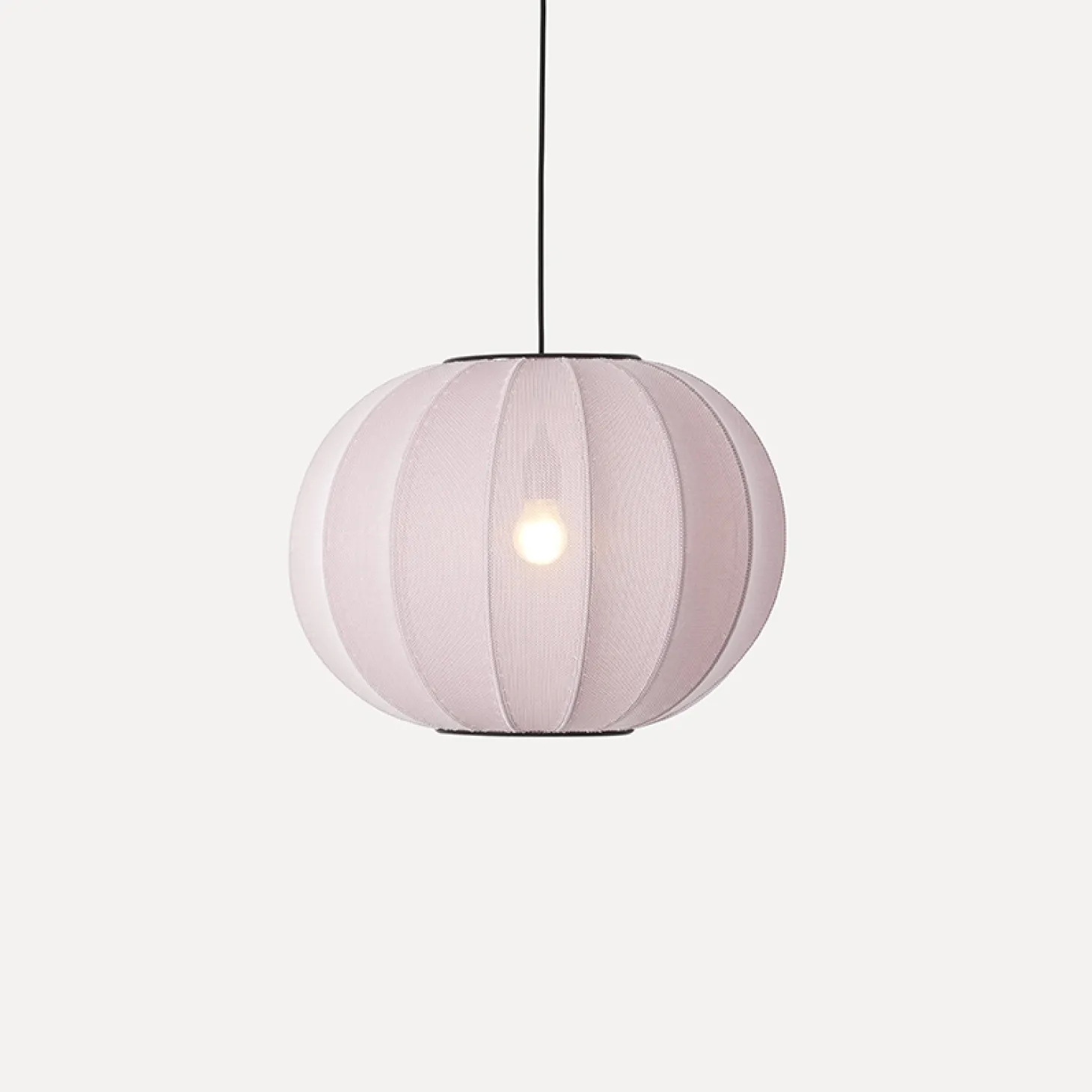 Made By Hand - Pendellampe - Knit-Wit 45 Round Pendant - Light Pink