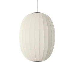 Made By Hand - Pendellampe - Knit-Wit 65 High Oval Pendant LED - Pearl White