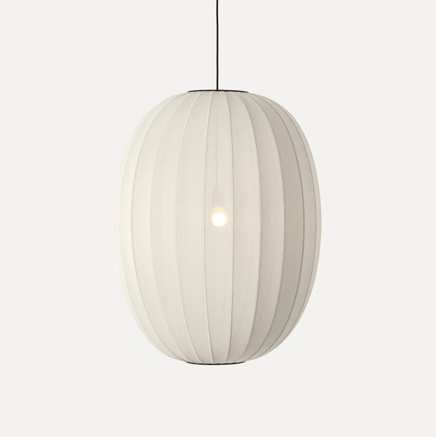 Made By Hand - Pendellampe - Knit-Wit 65 High Oval Pendant - Pearl White