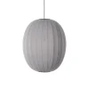 Made By Hand - Pendellampe - Knit-Wit 65 High Oval Pendant - Silver