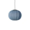 Made By Hand - Pendellampe - Knit-Wit 45 Round Pendant LED - Blue Stone