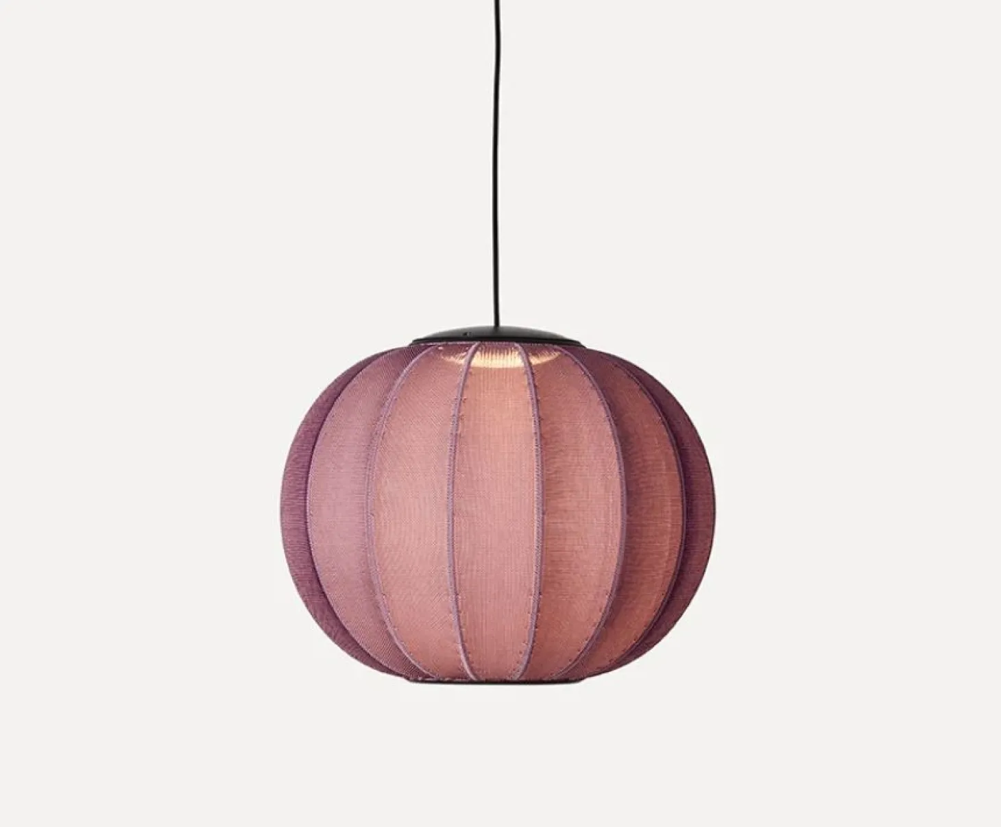 Made By Hand - Pendellampe - Knit-Wit 45 Round Pendant LED - Burgundy