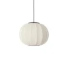 Made By Hand - Pendellampe - Knit-Wit 45 Round Pendant LED - Pearl White