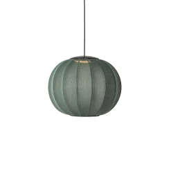 Made By Hand - Pendellampe - Knit-Wit 45 Round Pendant LED - Tweed Green