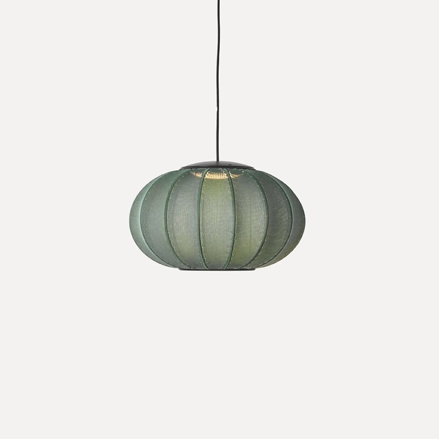 Made By Hand - Pendellampe - Knit-Wit 45 Oval Pendant LED - Tweed Green