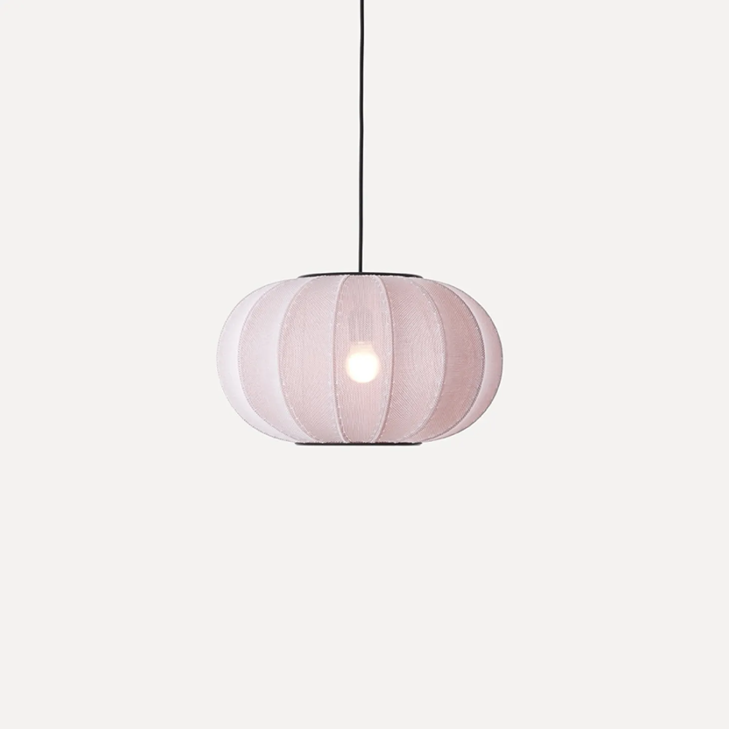 Made By Hand - Pendellampe - Knit-Wit 45 Oval Pendant - Light Pink