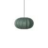 Made By Hand - Pendellampe - Knit-Wit 45 Oval Pendant - Tweed Green