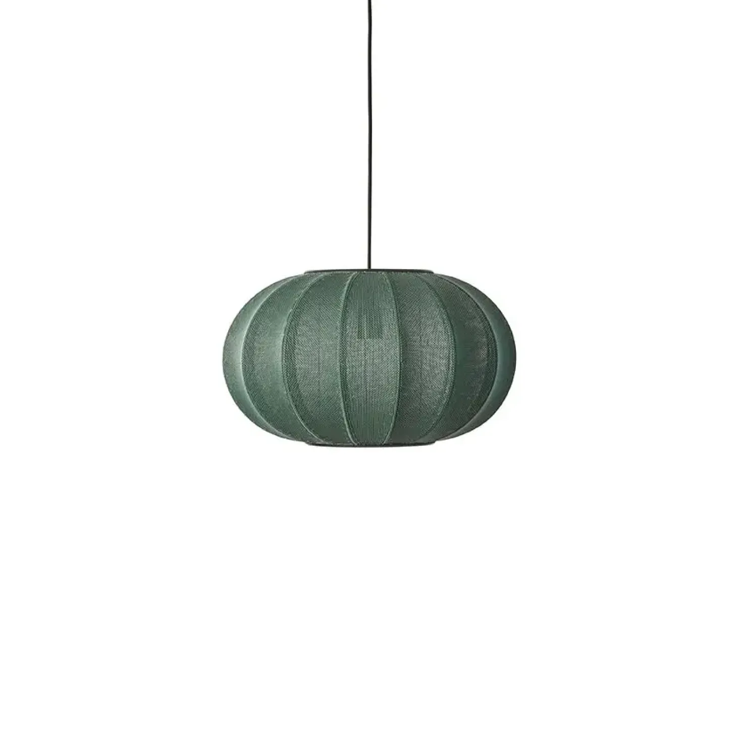 Made By Hand - Pendellampe - Knit-Wit 45 Oval Pendant - Tweed Green
