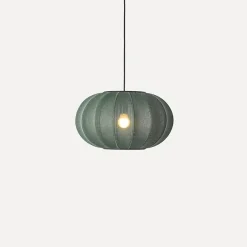 Made By Hand - Pendellampe - Knit-Wit 45 Oval Pendant - Tweed Green