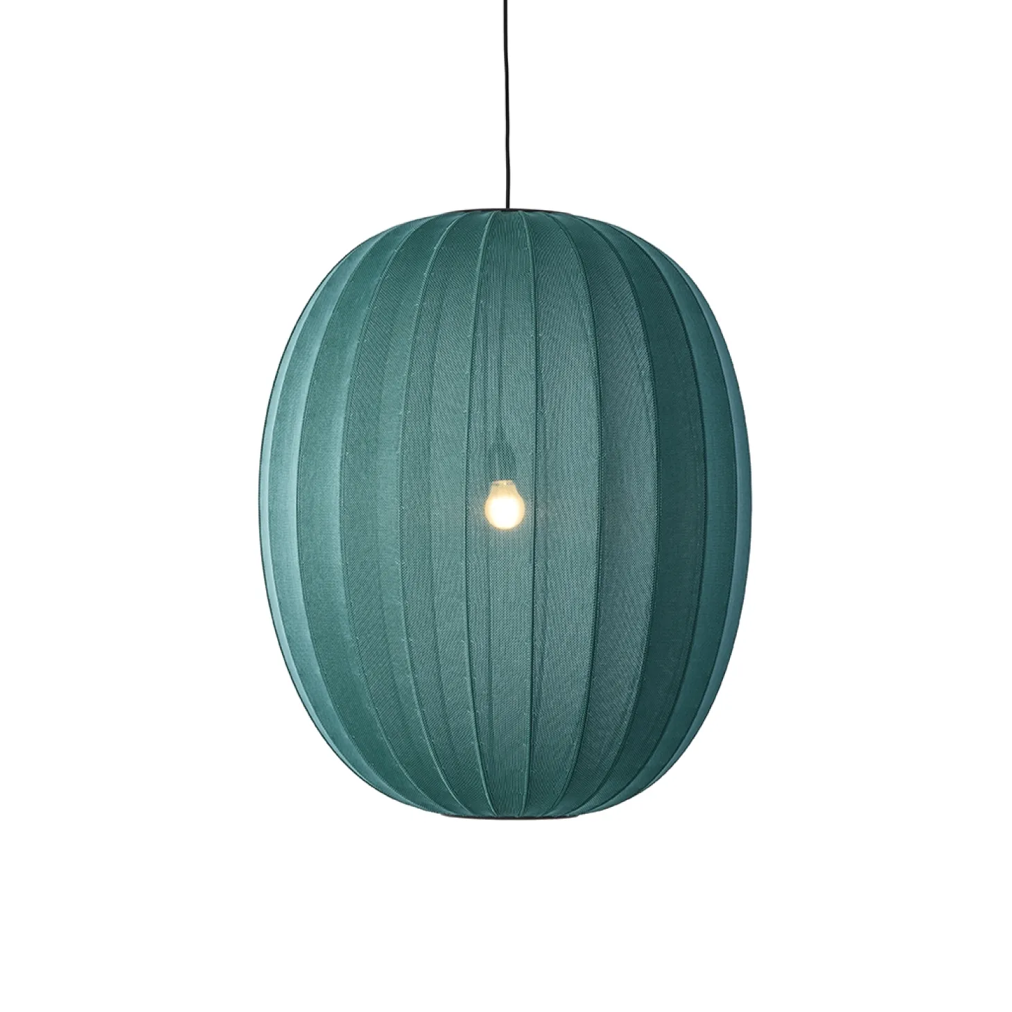 Made By Hand - Pendellampe - Knit-Wit 65 High Oval Pendant - Seagrass