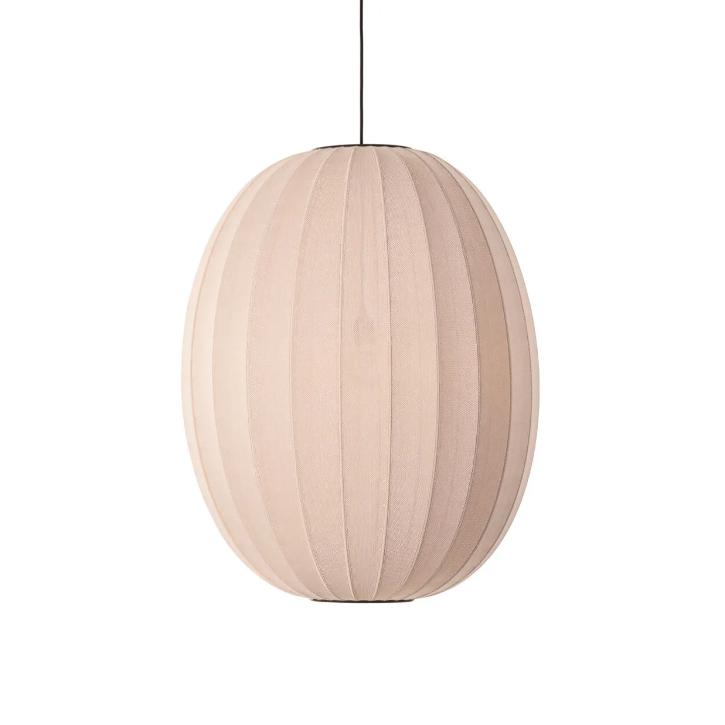 Made By Hand - Pendellampe - Knit-Wit 65 High Oval Pendant - Sand Stone