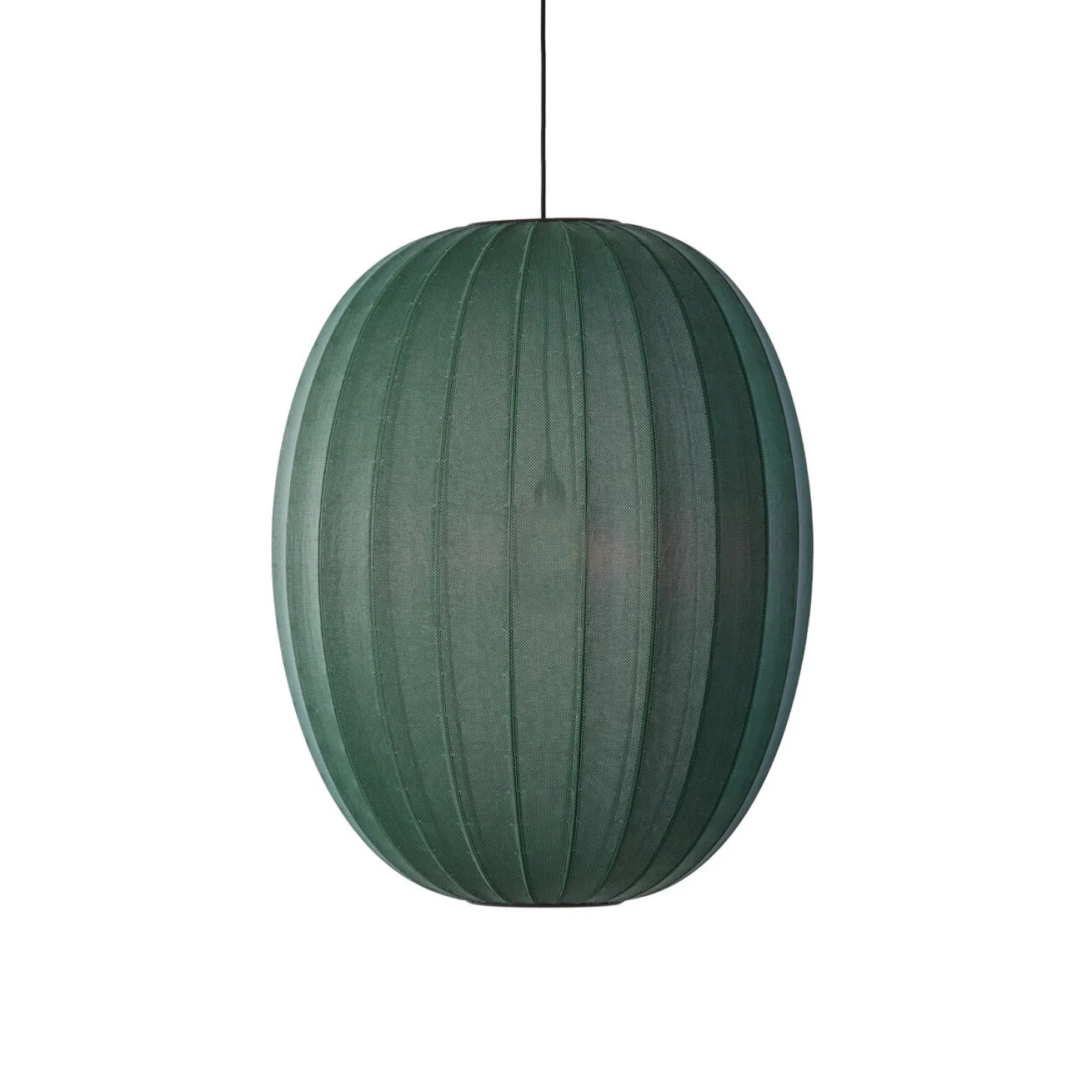 Made By Hand - Pendellampe - Knit-Wit 65 High Oval Pendant - Tweed Green