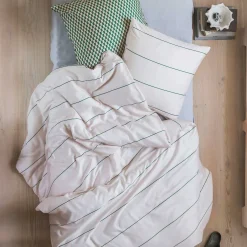 Mette Ditmer - ALIGN-sengesæt - Pine green/Sand - W140 x L200 cm