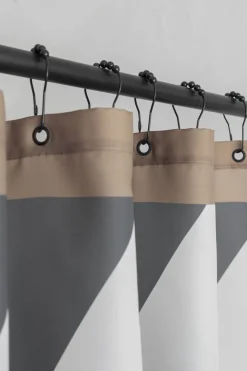 Mette Ditmer - DIAGONAL-badeforhæng - Dark grey