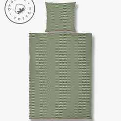 Mette Ditmer - MINI-sengesæt - Pine green/Tan - W140 x L200 cm