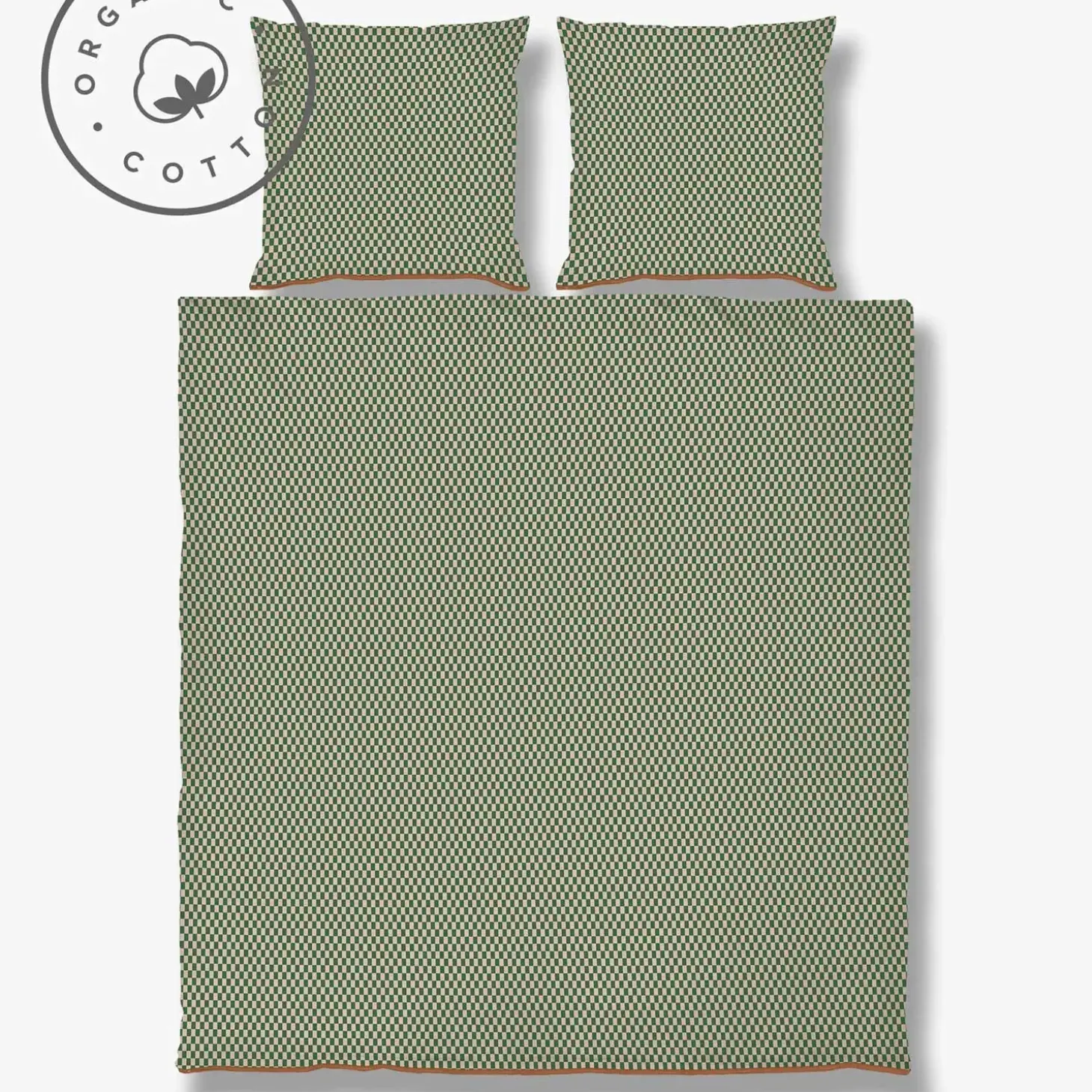 Mette Ditmer - MINI-sengesæt - Pine green/Tan - W200 x L220 cm