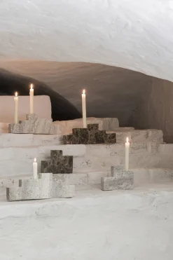 Mette Ditmer - STEP trio-lysestage - Chalk