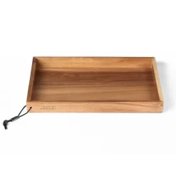 MiLLE W NORDISK DESIGN - Bakke i træ - Sort læder - 24 x 33 cm.