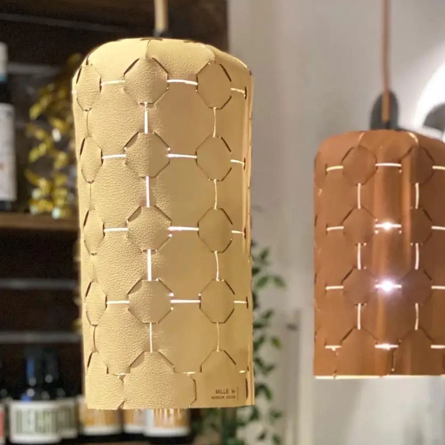 MiLLE W NORDISK DESIGN - Polar Lights - Pendel - Beige læder - Large