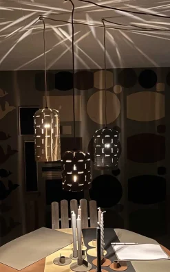 MiLLE W NORDISK DESIGN - Polar Lights - Pendel - Grå læder - Large