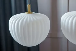 Moudhome - Lampe - MOMA pendel - Opal glas og børstet Messing