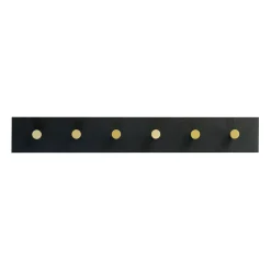 Moudhome - OAK Knagerække sort og messing - 70 cm