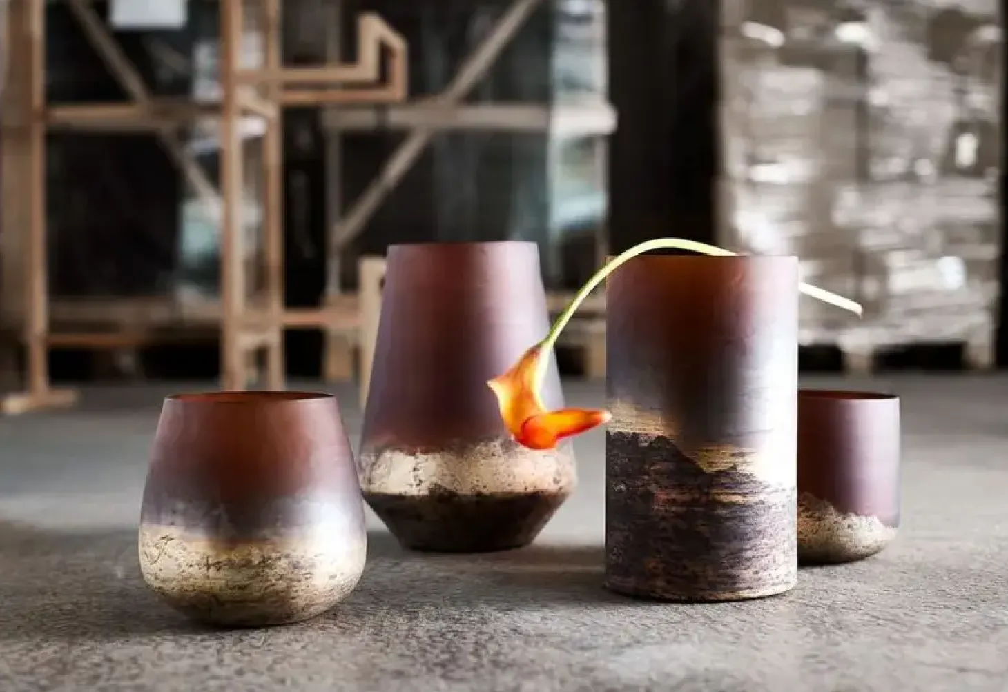 Muubs - Vase Lana 26 - Brown/Gold