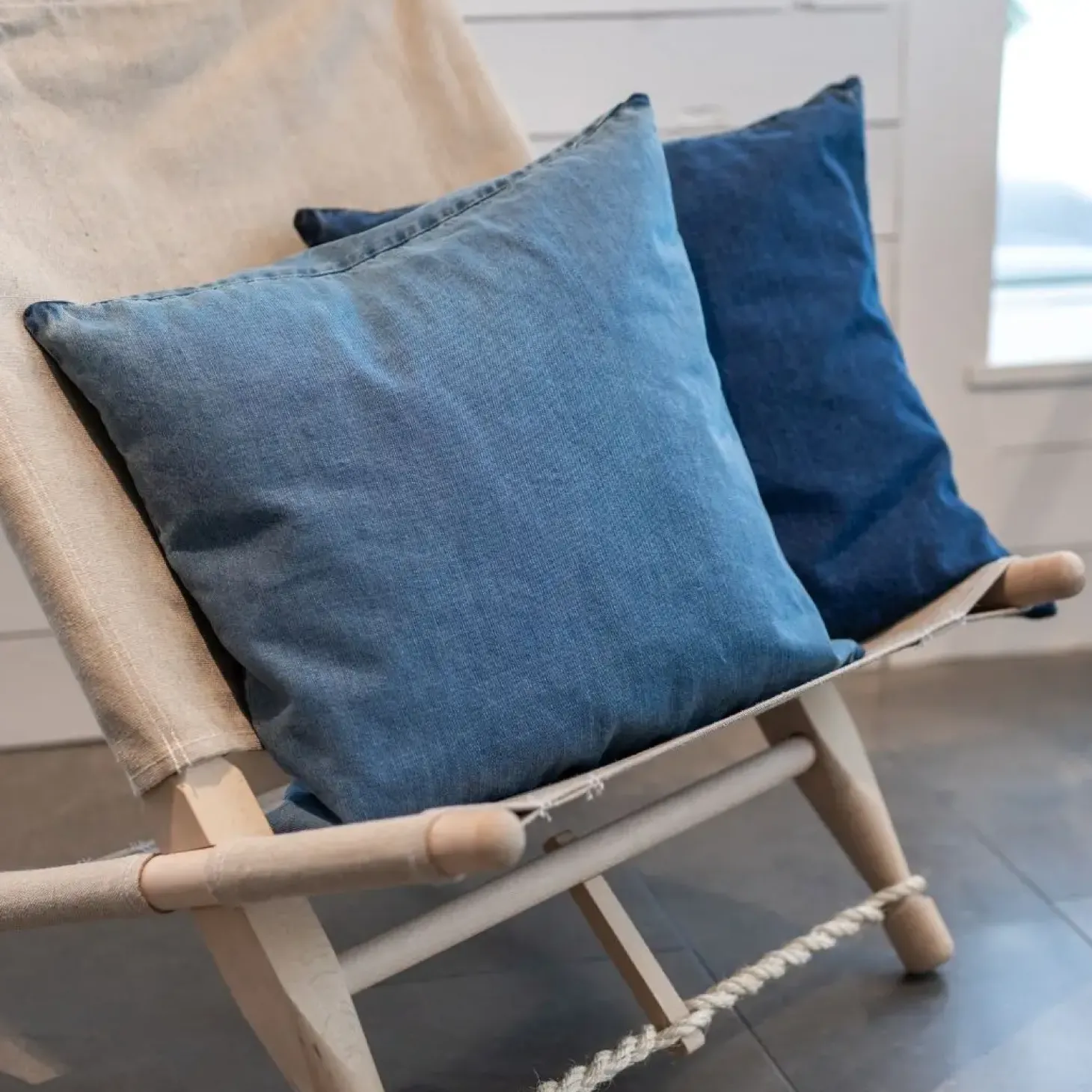 Never - Pudebetræk - Denim - Denim Midnight Blue - 50x50 cm