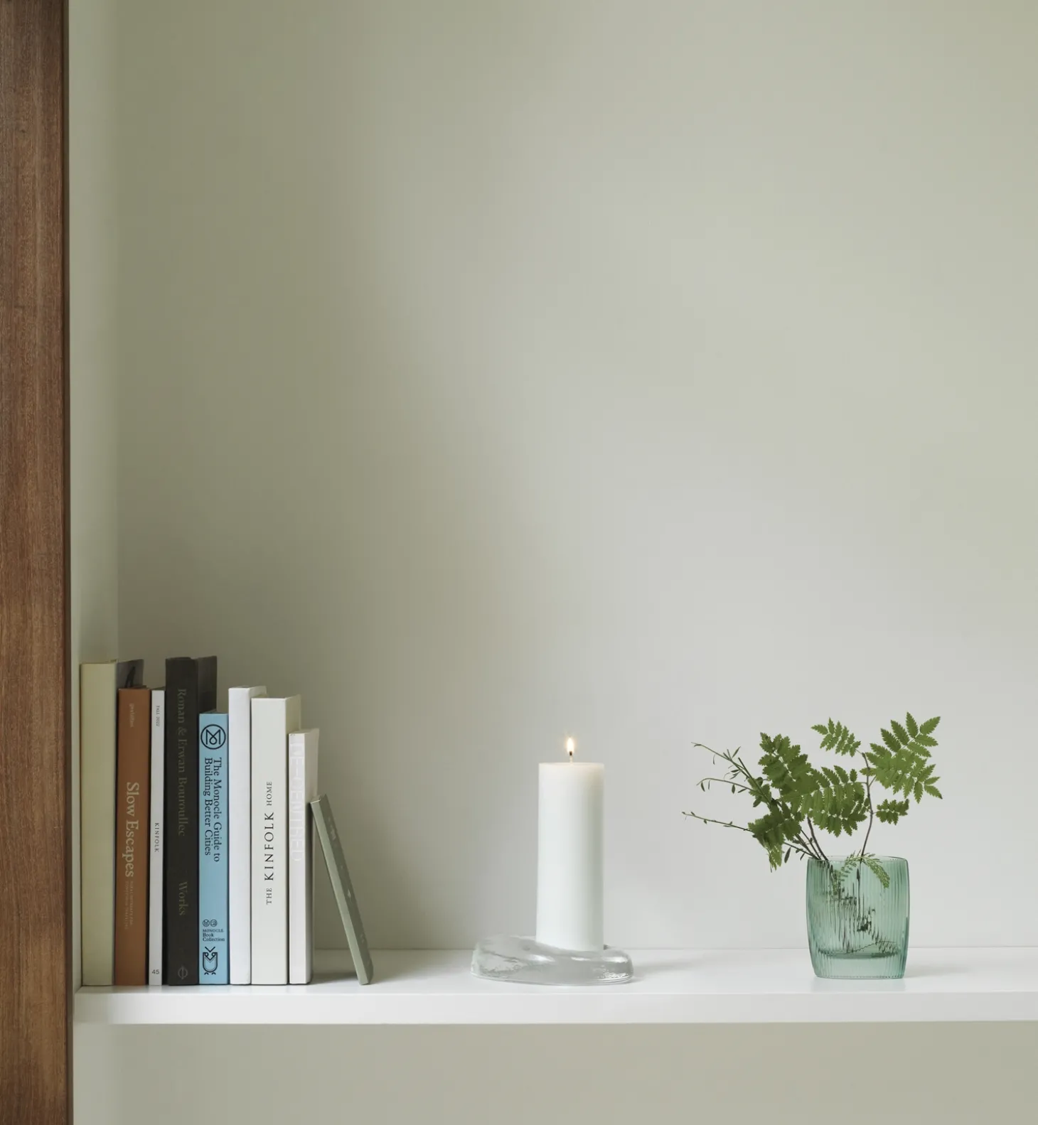 Normann Copenhagen - Bloklys - Lys Grøn - H20 x Ø7 cm