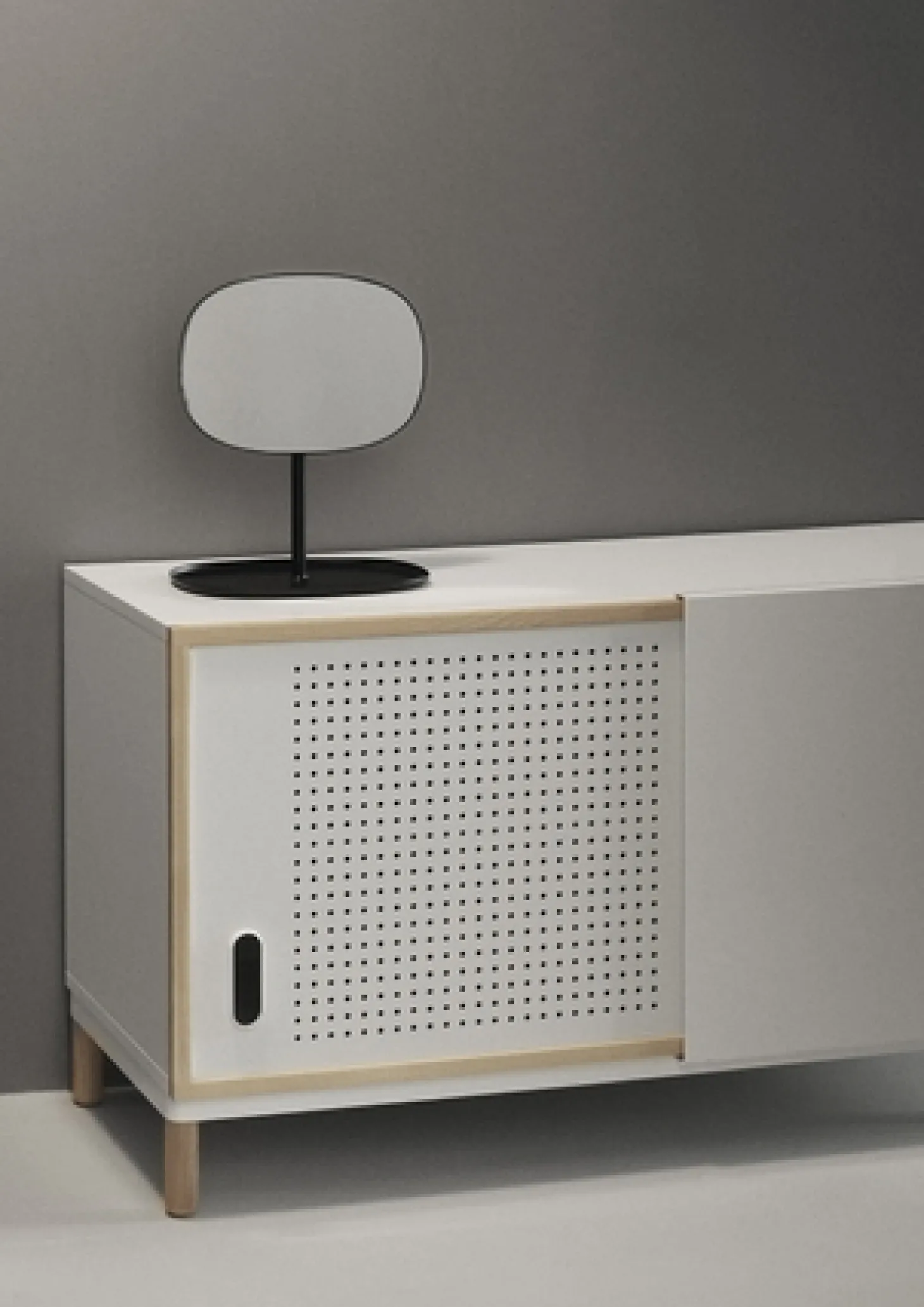 Normann Copenhagen - Flip bordspejl - sort - 34x28 cm