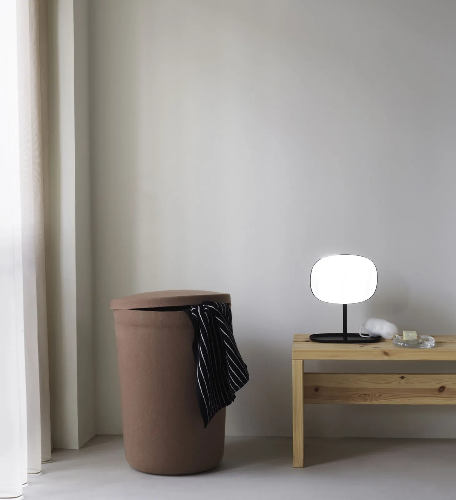 Normann Copenhagen - Hide Laundry Basket Brown