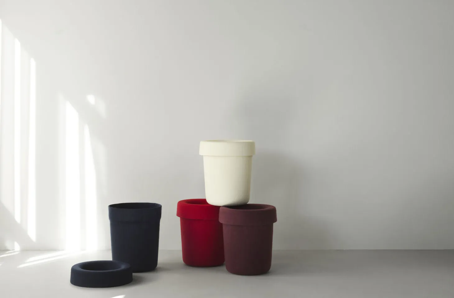 Normann Copenhagen - Hide Office Bin Off Cream