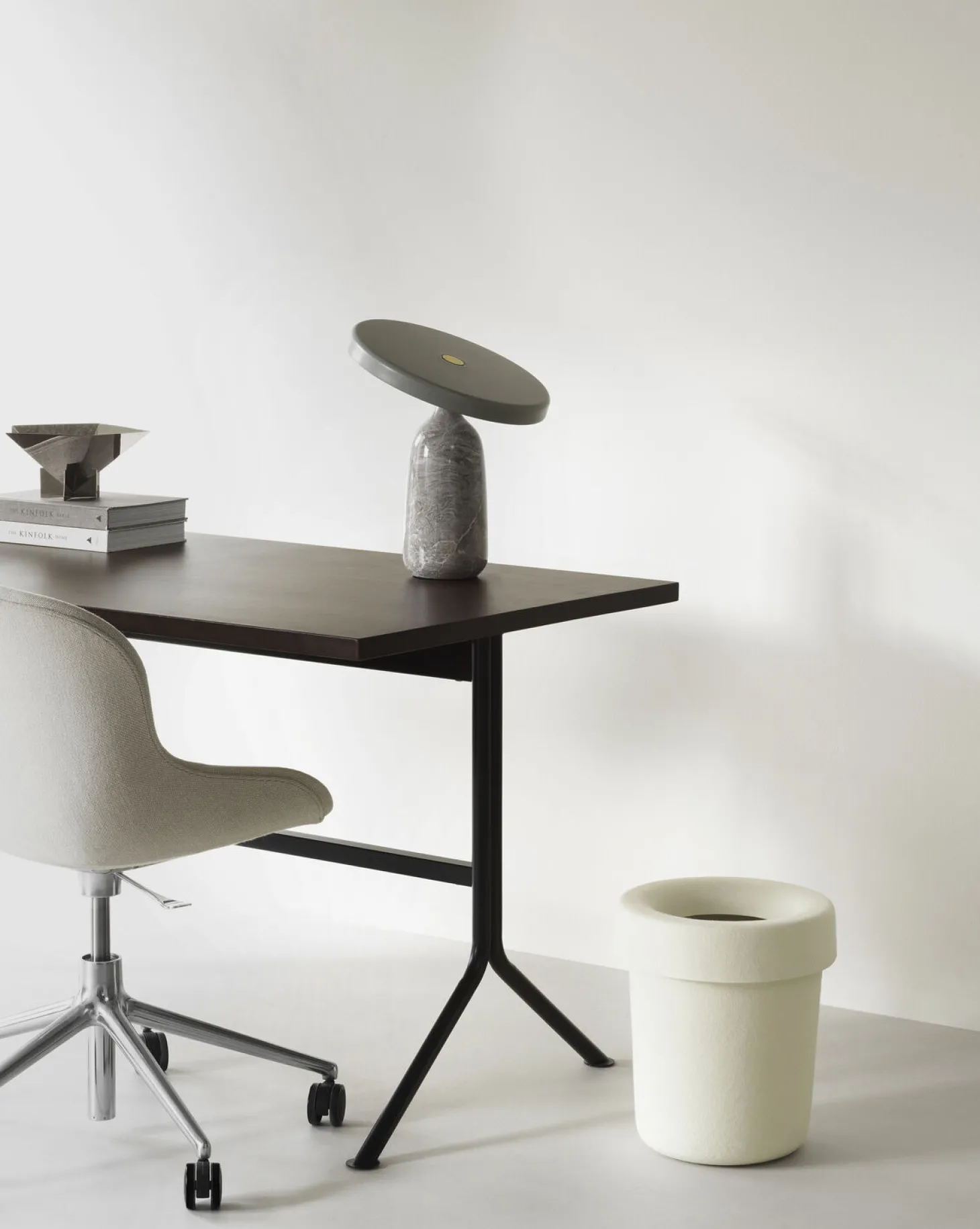 Normann Copenhagen - Hide Office Bin Off Cream