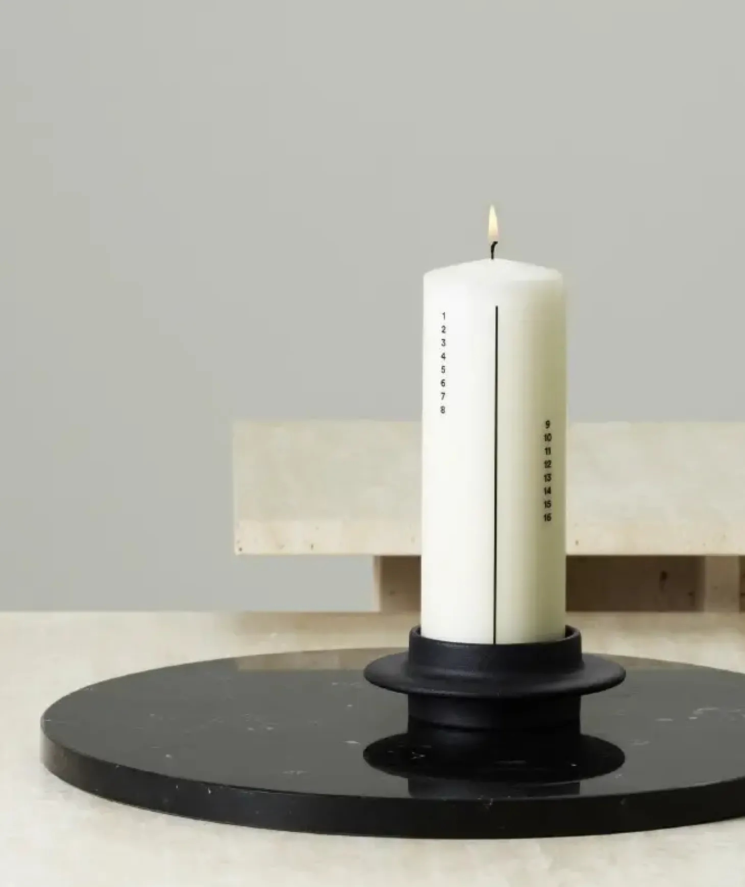 Normann Copenhagen - Kalenderlys - Off White - H20 x Ø7 cm