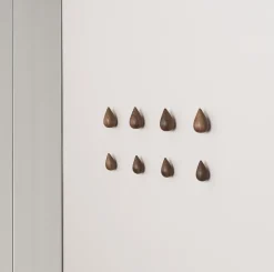 Normann Copenhagen - knage - Dropit Hooks Large - Valnød - 2 styk