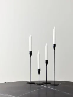 Piet Hein - SORT Lysestage Mars 14 cm