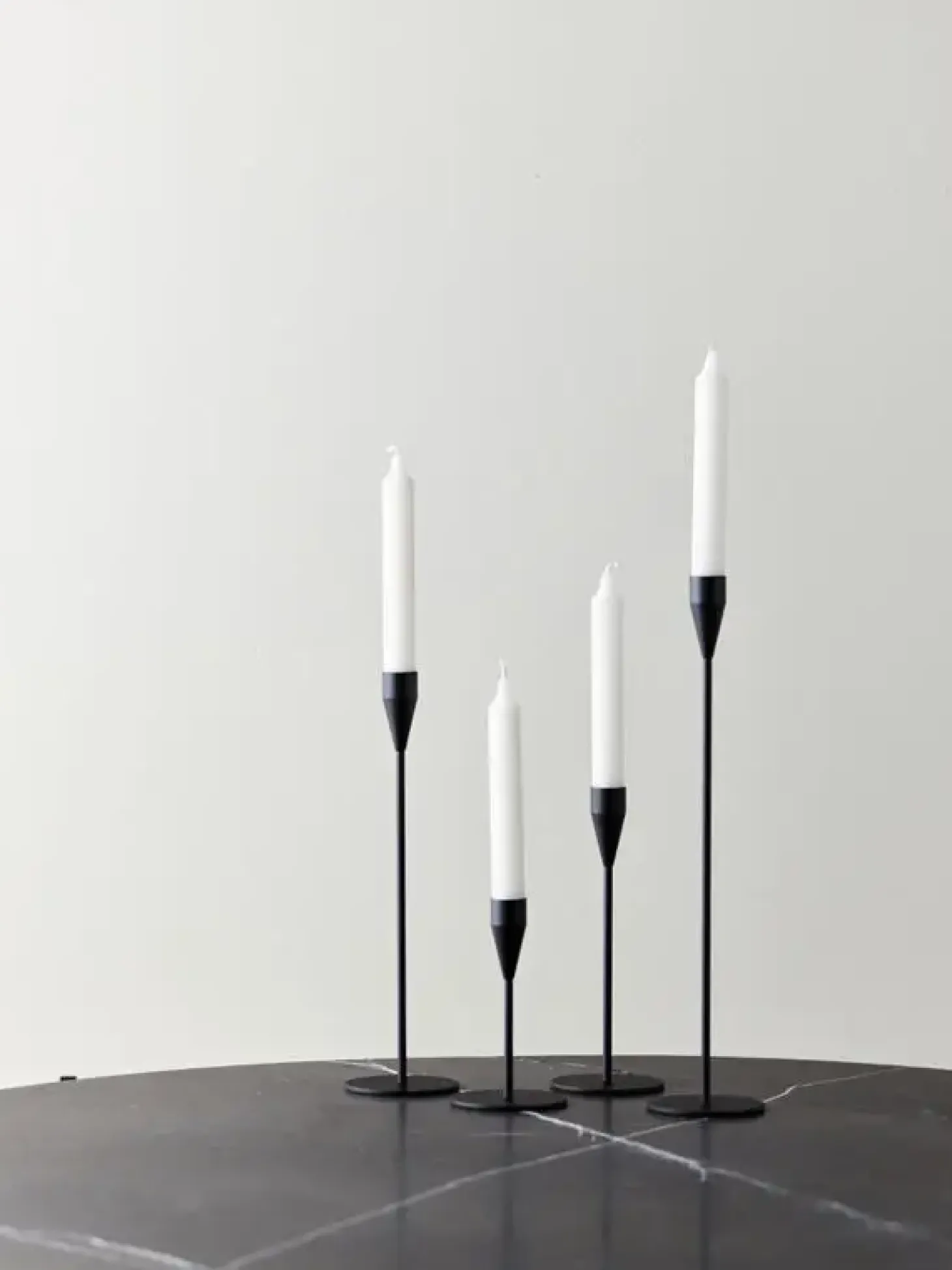 Piet Hein - SORT Lysestage Mars 14 cm