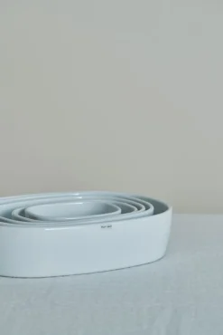 Piet Hein - Superellipsefad porcelain 15*20*5,5 cm - HVID HØJ
