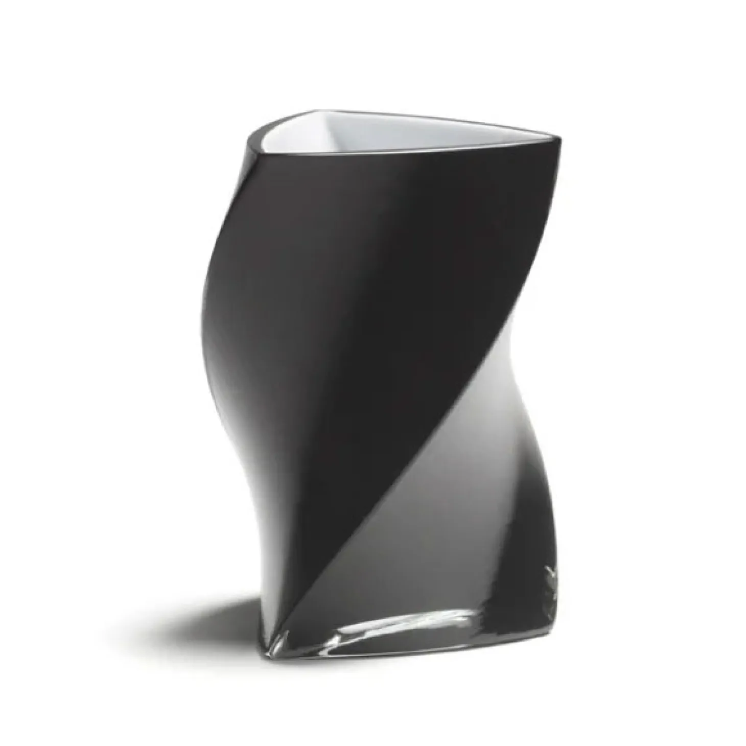 Piet Hein - TWISTER-vase 16 cm - SORT ( 3 lag glas )