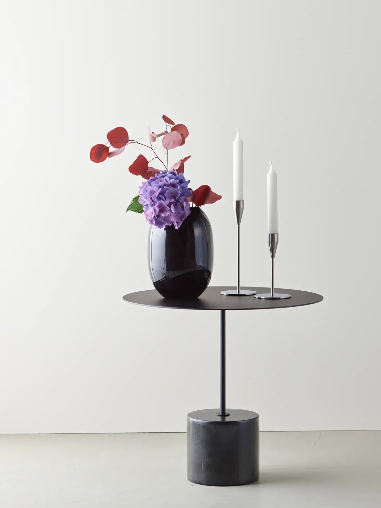 Piet Hein - Vase glas 30 cm - SORT-OPAL