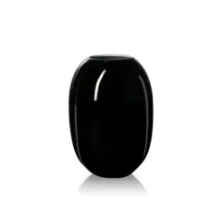 Piet Hein - Vase glas 16 cm - SORT-OPAL