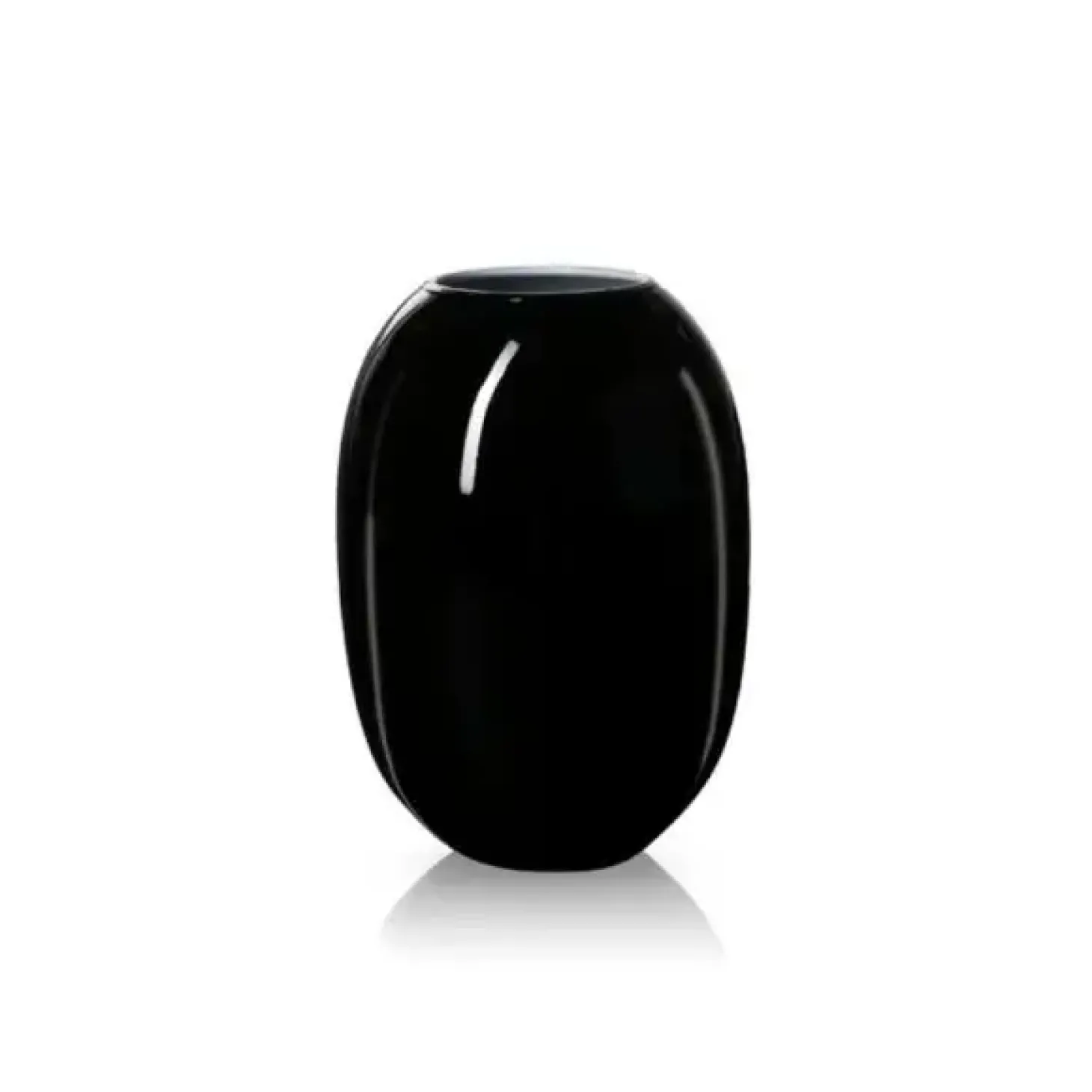 Piet Hein - Vase glas 25 cm - SORT-OPAL