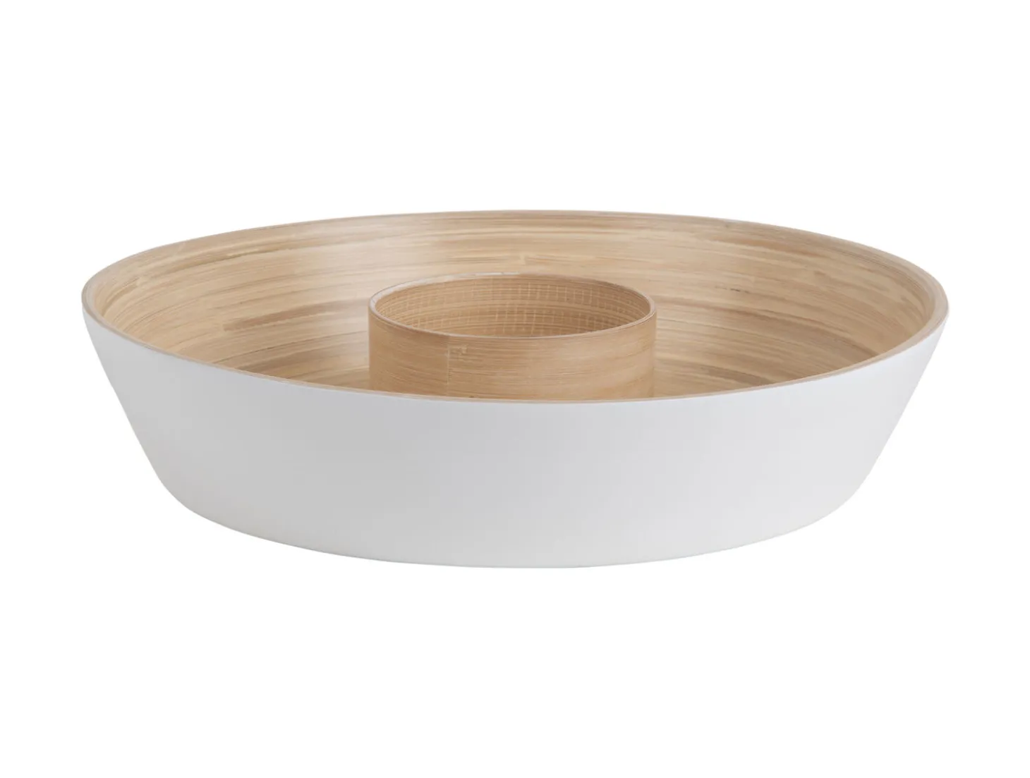 Present time - Bowl Puro chip & dip bamboo white