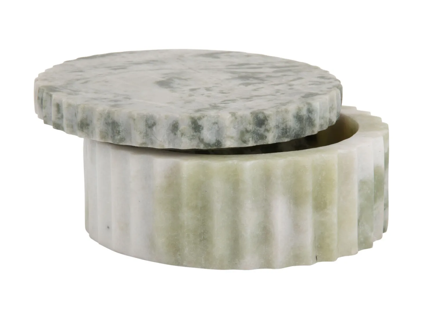 Present time - Bowl with lid marble himalayan green
