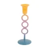 Present time - Candle holder Anillo Vivo medium multi colour mango yellow