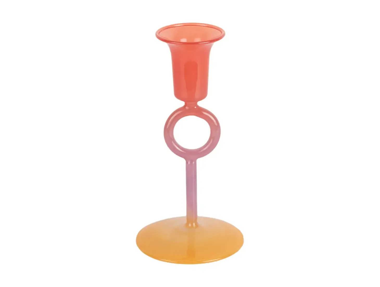 Present time - Candle holder Anillo Vivo small multi colour bright red