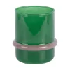 Present time - Candle holder Animado Anillo retro green w. soft pink