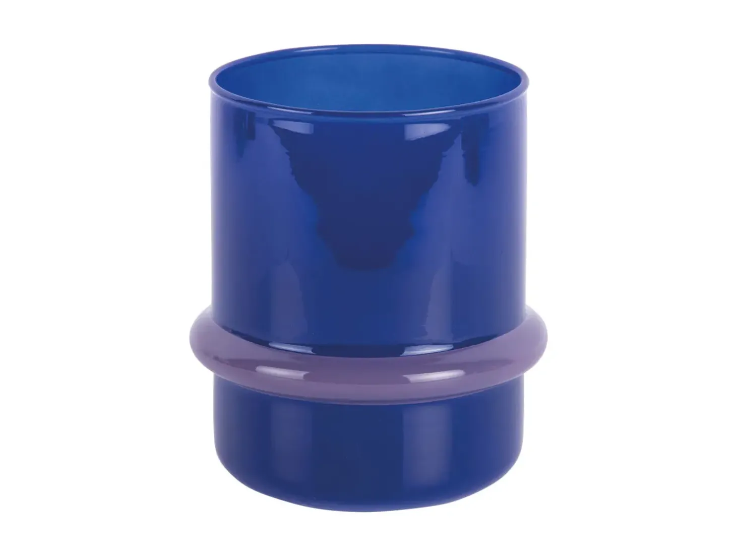 Present time - Candle holder Animado Anillo cobalt blue w. soft purple